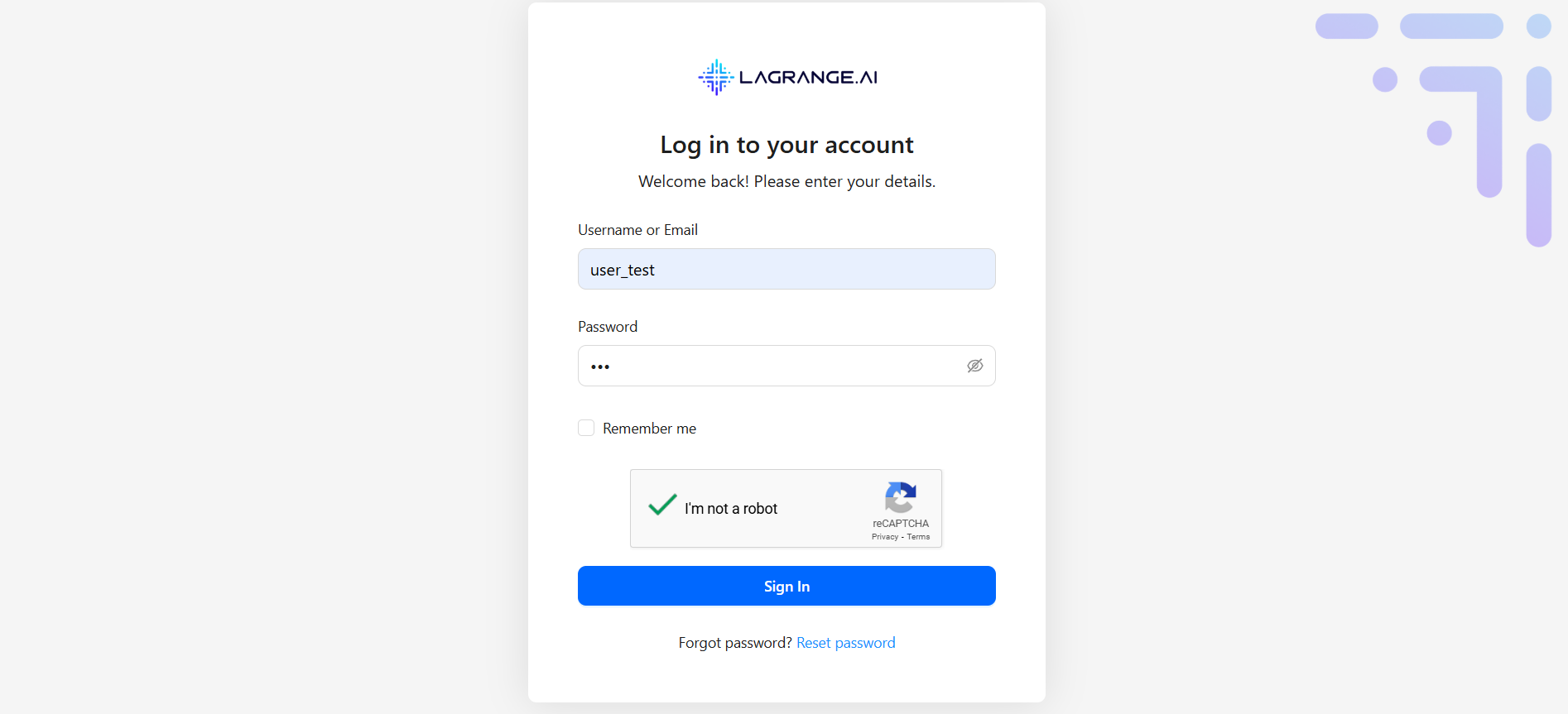Sign-in page screenshot