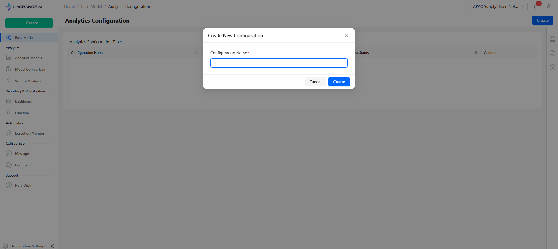Configuration naming